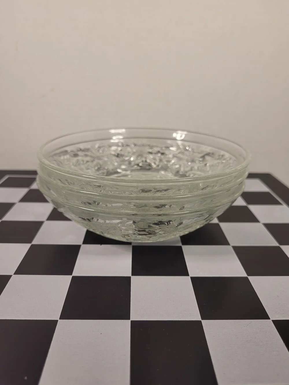 Vintage Princess House Set of 3 Fantasia Poinsettia Berry Dessert Bowls Nice (X)